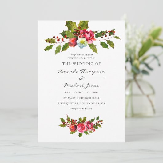 Weihnachtsfeier Einladung (Stehend Vorderseite)