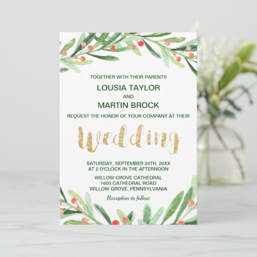 Weihnachtsfeier Einladung (Stehend Vorderseite)