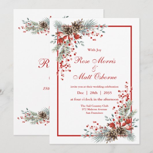 Weihnachtsfeier Einladung (Vorne/Hinten)