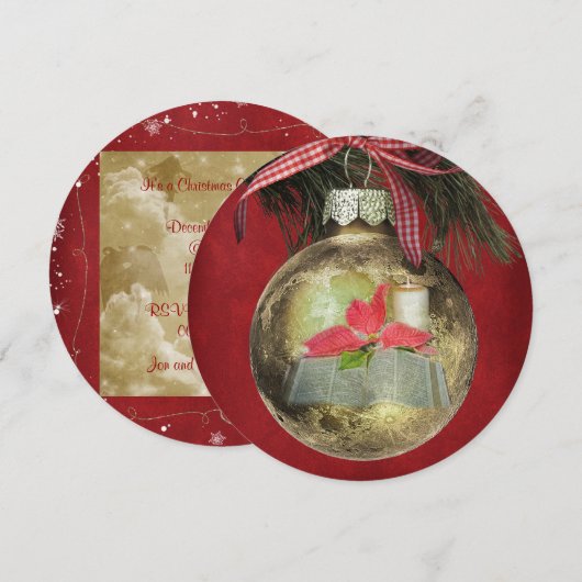 Weihnachtsfeier Einladung (Vorne/Hinten)