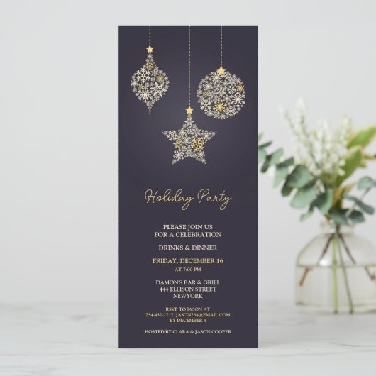 Weihnachtsfeier Einladung (Stehend Vorderseite)