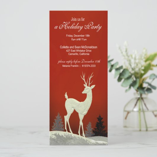 Weihnachtsfeier Einladung (Stehend Vorderseite)