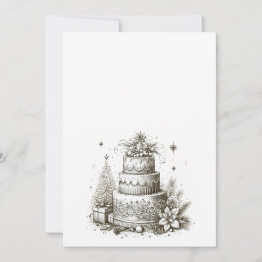 Weihnachtsfeier Einladung (Rückseite)