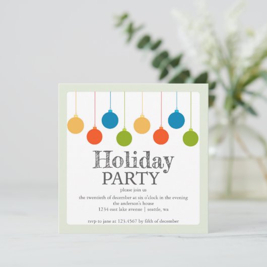 Weihnachtsfeier Einladung (Stehend Vorderseite)