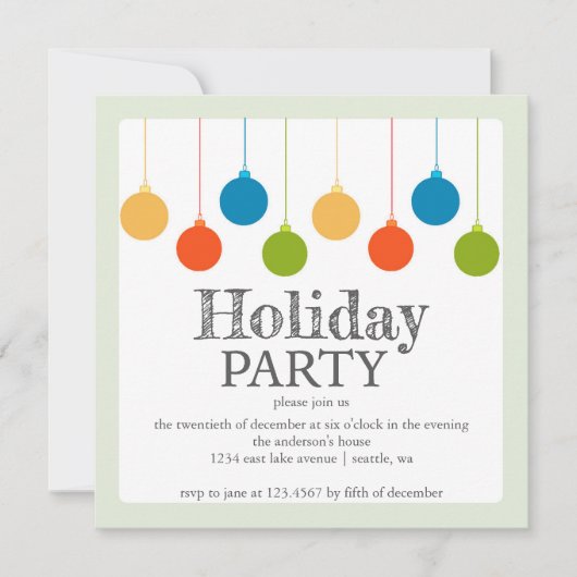 Weihnachtsfeier Einladung (Vorderseite)