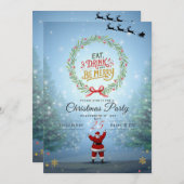 Weihnachtsfeier Einladung (Vorne/Hinten)