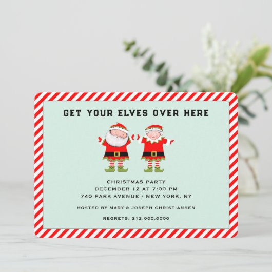 Weihnachtsfeier Einladung (Stehend Vorderseite)