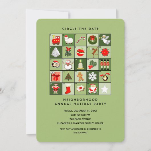 Weihnachtsfeier Einladung (Vorderseite)