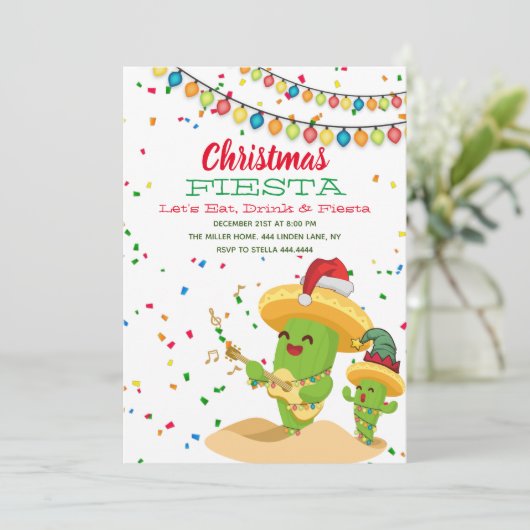 Weihnachtsfeier Einladung (Stehend Vorderseite)