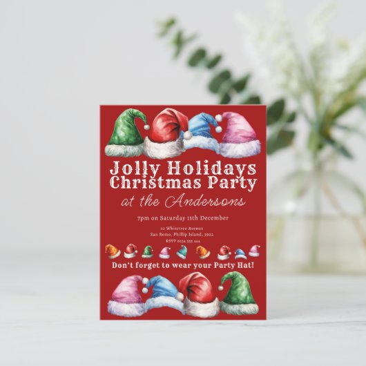 Weihnachtsfeier Einladung (Stehend Vorderseite)