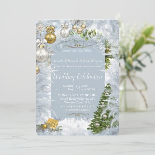 Weihnachtsfeier Einladung (Stehend Vorderseite)