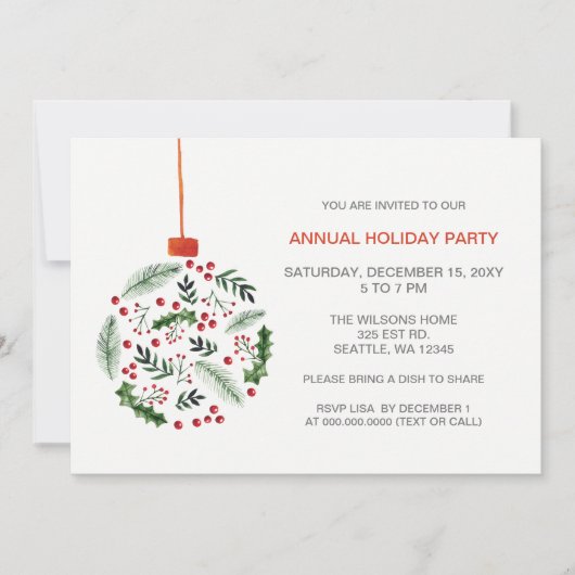 Weihnachtsfeier Einladung (Vorderseite)