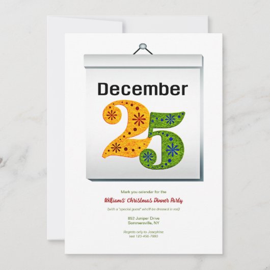 Weihnachtsfeier Einladung (Vorderseite)