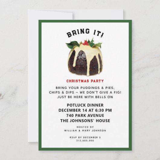 Weihnachtsfeier Einladung (Vorderseite)