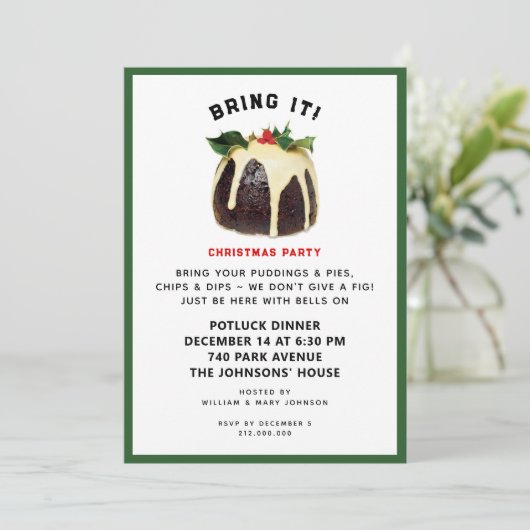 Weihnachtsfeier Einladung (Stehend Vorderseite)