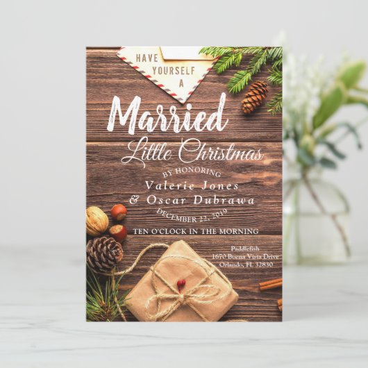 Weihnachtsfeier Einladung (Stehend Vorderseite)