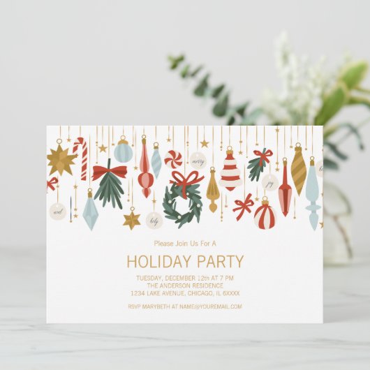 Weihnachtsfeier Einladung (Stehend Vorderseite)