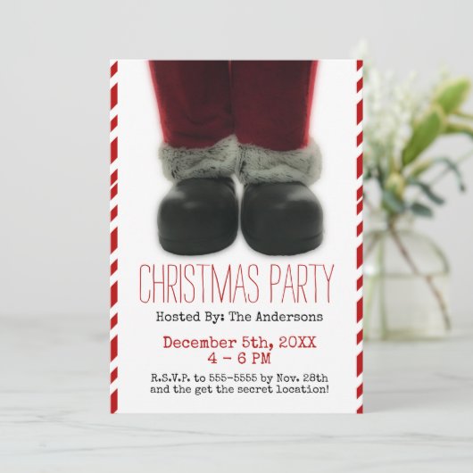 Weihnachtsfeier Einladung (Stehend Vorderseite)