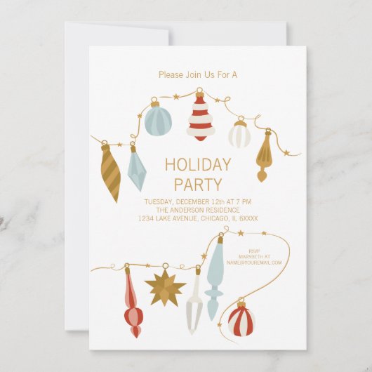 Weihnachtsfeier Einladung (Vorderseite)