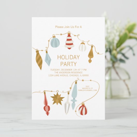 Weihnachtsfeier Einladung (Stehend Vorderseite)