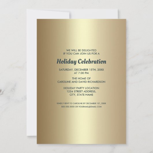 Weihnachtsfeier Einladung (Rückseite)