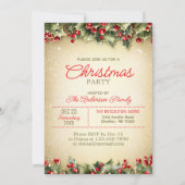 Weihnachtsfeier Einladung (Rückseite)