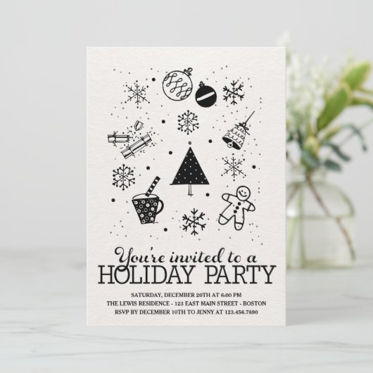 Weihnachtsfeier Einladung (Stehend Vorderseite)