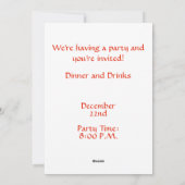 Weihnachtsfeier Einladung (Rückseite)