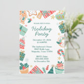 Weihnachtsfeier Einladung (Stehend Vorderseite)