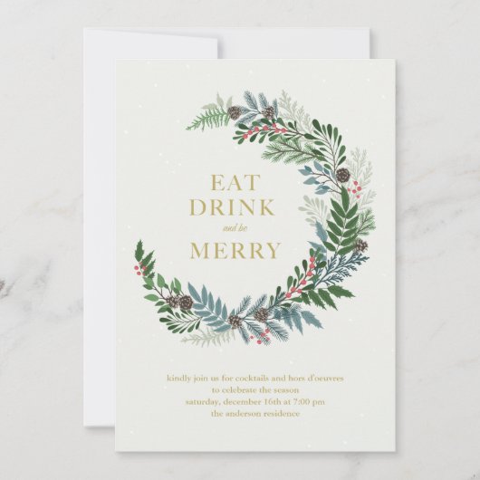 Weihnachtsfeier Einladung (Vorderseite)