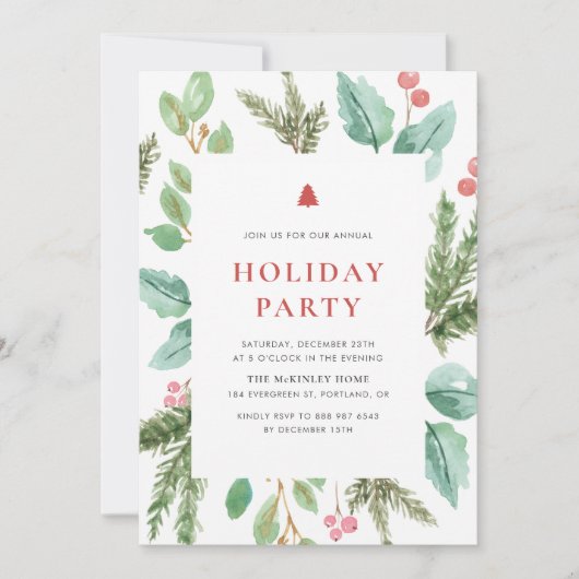 Weihnachtsfeier Einladung (Vorderseite)