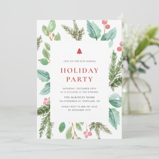 Weihnachtsfeier Einladung (Stehend Vorderseite)