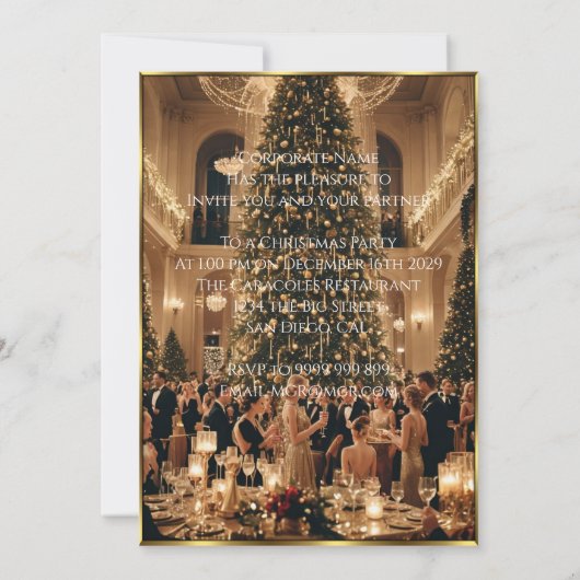 Weihnachtsfeier Einladung (Rückseite)