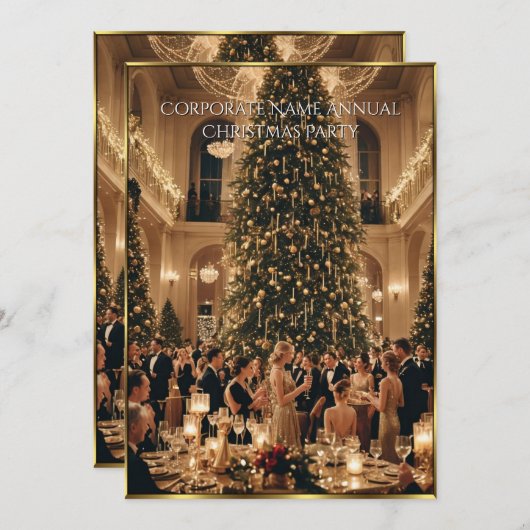 Weihnachtsfeier Einladung (Vorne/Hinten)