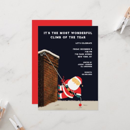 Weihnachtsfeier Einladung (Vorderseite/Rückseite Beispiel)