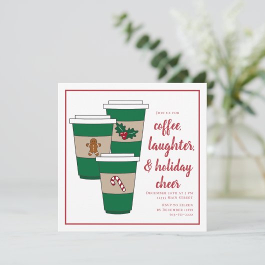 Weihnachtsfeier Einladung (Stehend Vorderseite)