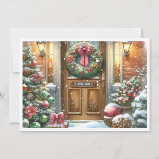 Weihnachtsfeier Einladung (Rückseite)