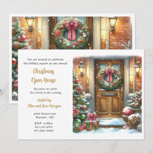 Weihnachtsfeier Einladung (Vorne/Hinten)