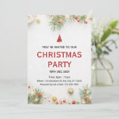 Weihnachtsfeier Einladung (Stehend Vorderseite)