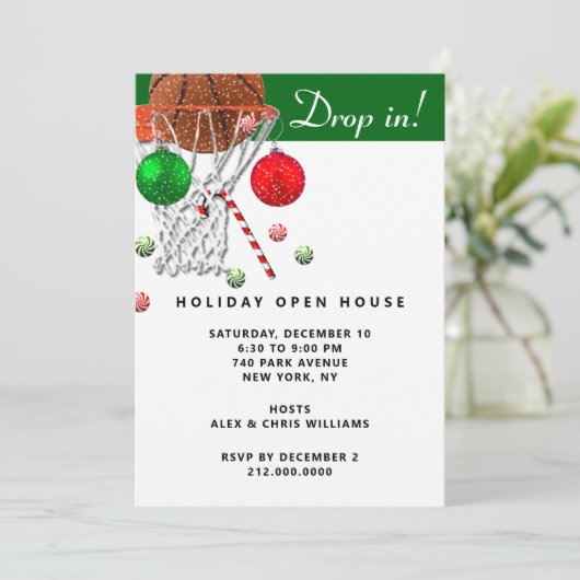 Weihnachtsfeier Einladung (Stehend Vorderseite)