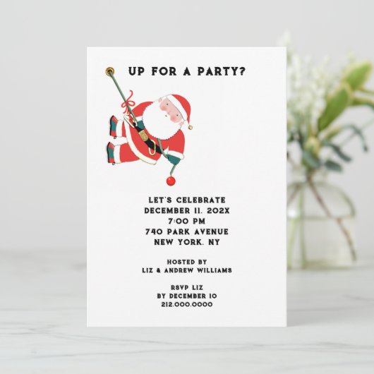 Weihnachtsfeier Einladung (Stehend Vorderseite)