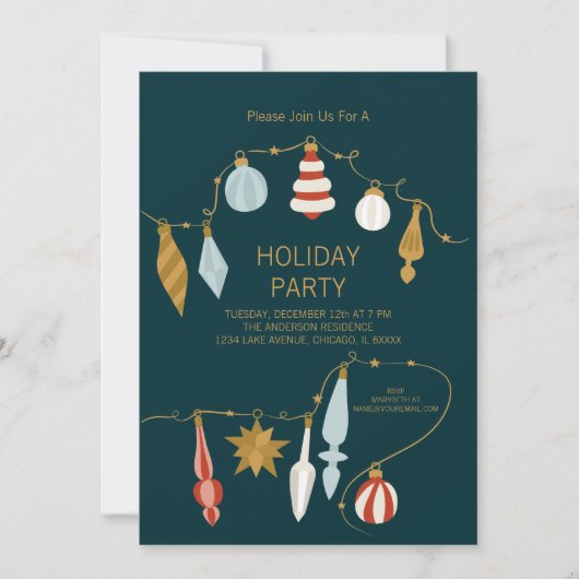 Weihnachtsfeier Einladung (Vorderseite)