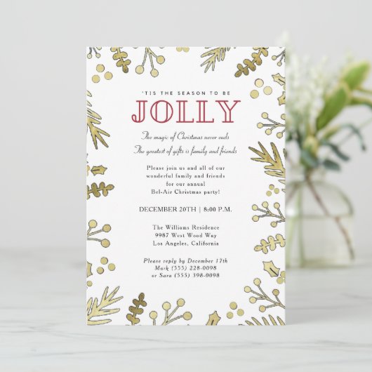 Weihnachtsfeier Einladung (Stehend Vorderseite)