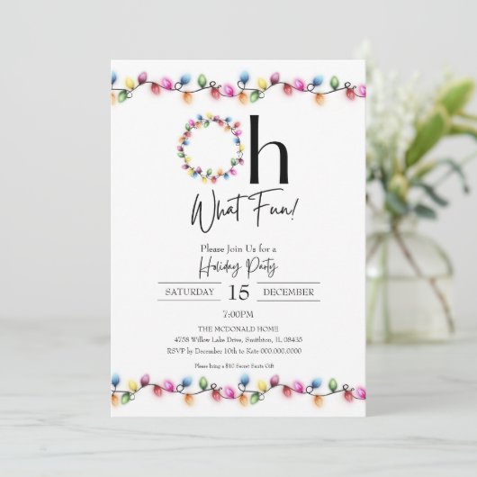 Weihnachtsfeier Einladung (Stehend Vorderseite)