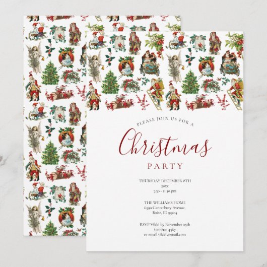 Weihnachtsfeier Einladung (Vorne/Hinten)
