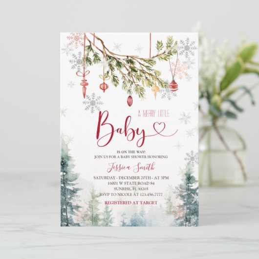 Weihnachtsfeier Einladung (Stehend Vorderseite)