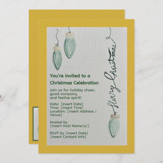 Weihnachtsfeier Einladung (Vorne/Hinten)