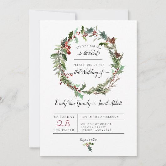 Weihnachtsfeier Einladung (Vorderseite)