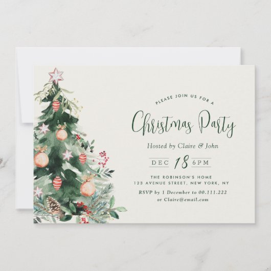 Weihnachtsfeier Einladung (Vorderseite)