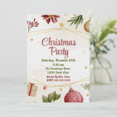 Weihnachtsfeier Einladung (Stehend Vorderseite)